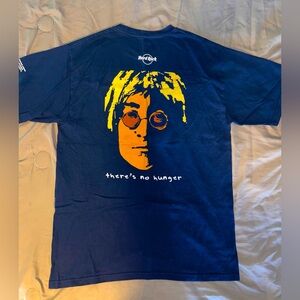 RARE John Lennon HARD ROCK Short Sleeve Graphic T-Shirt HUNGERTHON 2009 Medium